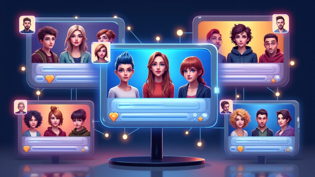 A vibrant online community forum interface with diverse user avatars and lively discussions, representing active engagement.