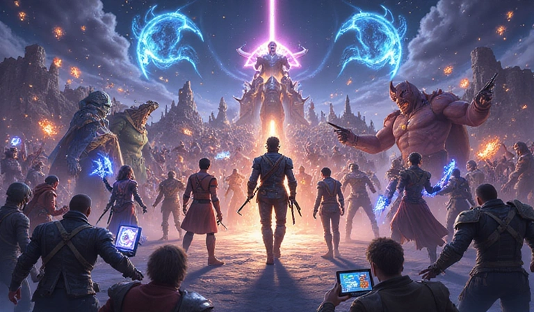 Guilds competing in an online tournament